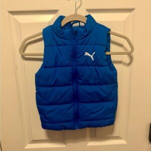 Puma Kids Vibrant Blue Puffer Vest Boys